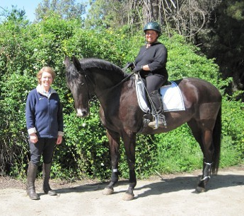 Penny and Dream with Jane Bartle-Wilson at Osierlea